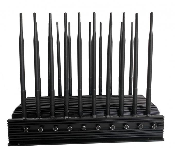 Verstelbaar 5G 20Bands Wifi Signal Jammer Mobiele telefoon GPS UHF VHF 0